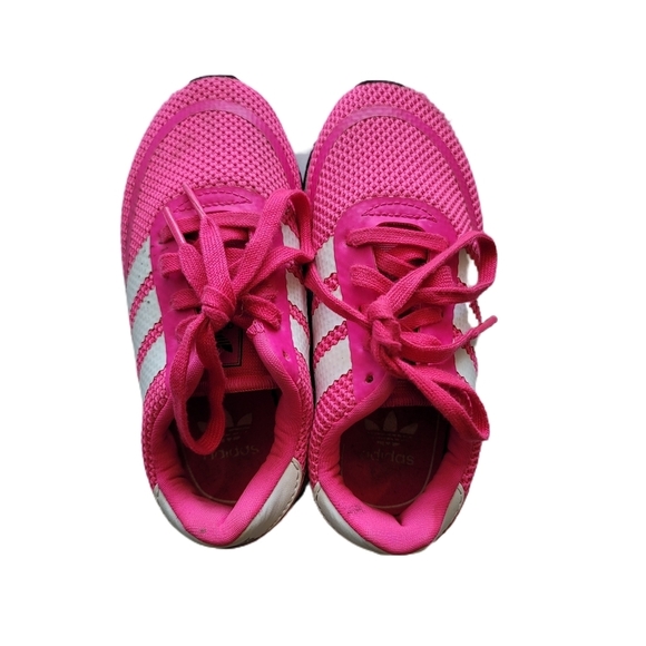 Adidas Sneakers Kids Size 11 Pink K Ortholite Lace Up - Picture 2 of 7